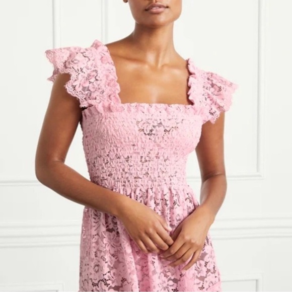 Hill House Pink Lace Ellie Nap Midi Dress Sz S Collectors Edition Cottagecore - Picture 5 of 14